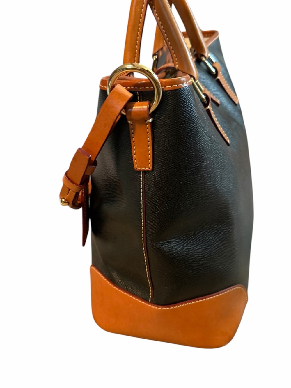 Dooney & Bourke Claremont Dover Tote Set - Black & Tan Leather (3-Piece Set) - Picture 6 of 16